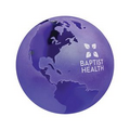 Blue Frosted 3" World Globe Paperweight